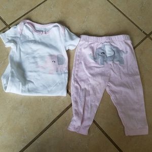 Carter's 6m baby girl onesie sets
